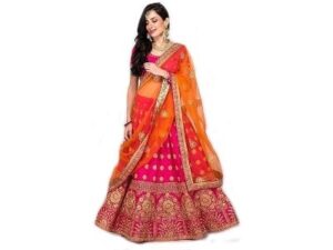 Fast Fashions Women's Satin Lehenga Choli