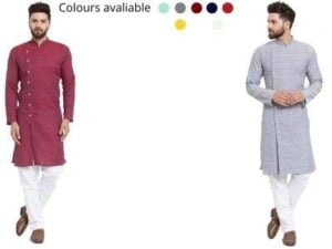 Jompers Mens Cotton Jacquard Kurta Payjama Set diwali traditional dress