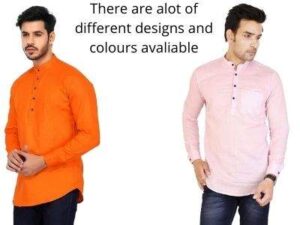 U-TURN Mens Cotton Regular Short Kurta Diwali Dress Collections 2020