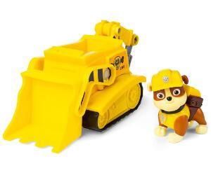 Paw Patrol Rubble'S Diggin' Bulldozer With Collectible Figure For Kids Aged 3 And Up (Multicolour)